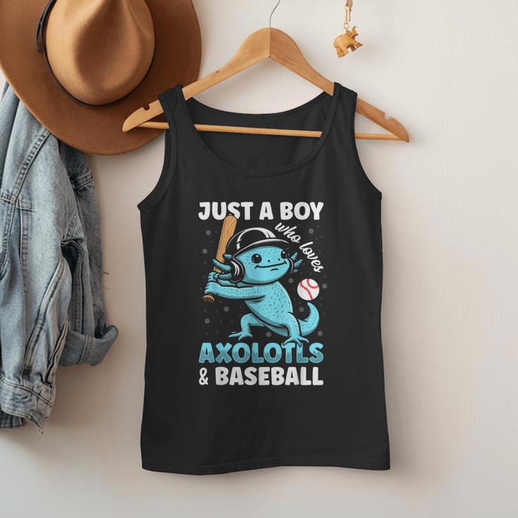 Just A Boy Who Loves Axolotls & Baseball Men Tank Top Just A Boy Who Loves Axolotls & Baseball Men Tank Top