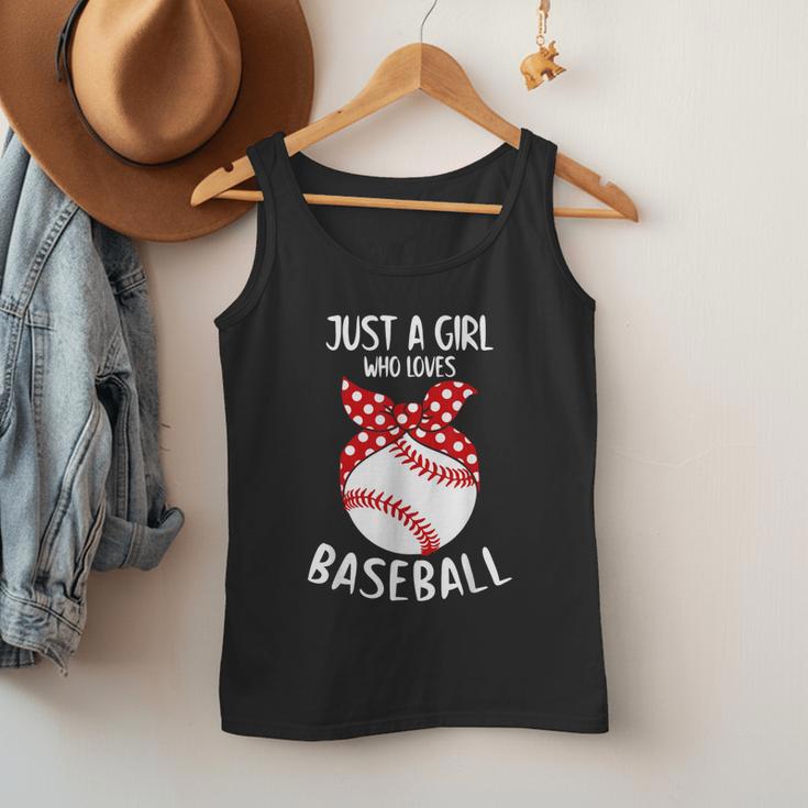 Just A Girl Who Loves Baseball Cute Retro Baseball Lover Men Tank Top
