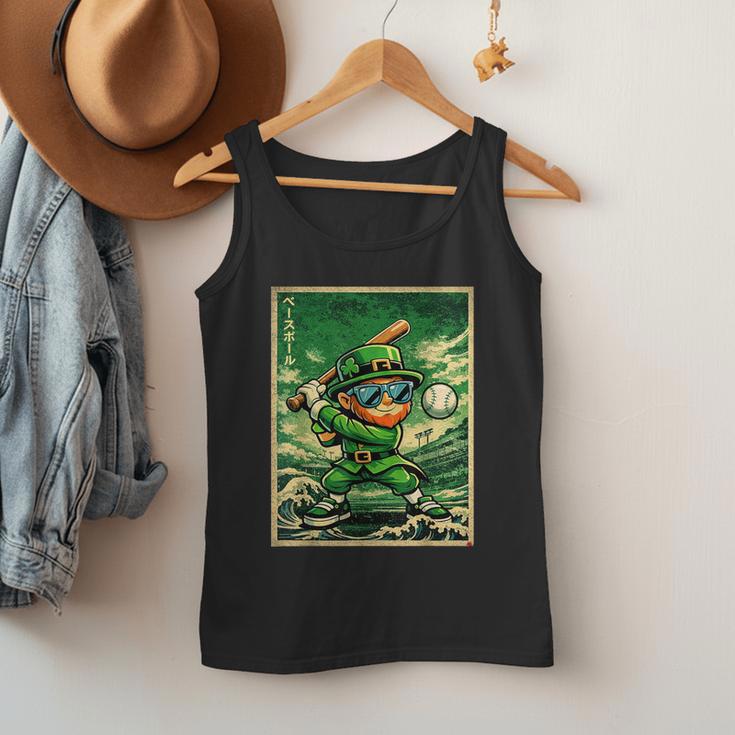 Leprechaun Playing Baseball Japanese Art St Patricks Day Men Tank Top Leprechaun Playing Baseball Japanese Art St Patricks Day Men Tank Top