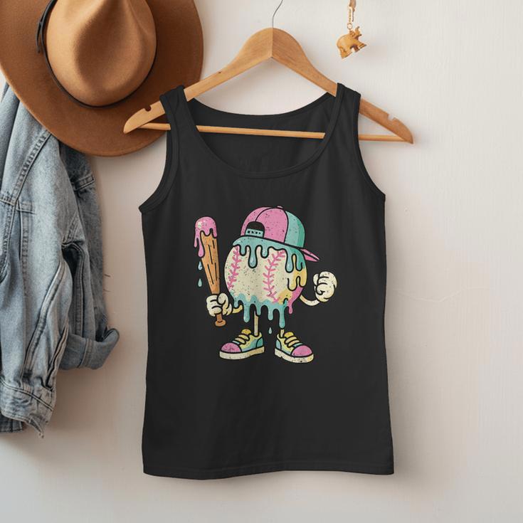 Melted Ice-Cream Baseball Mascot Pastel Pop Men Tank Top Melted Ice-Cream Baseball Mascot Pastel Pop Men Tank Top