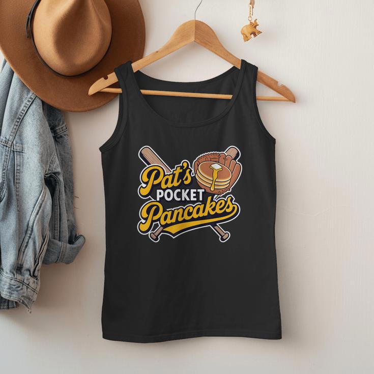 Pat's Pocket Pancakes Baseball Glove Stack Syrup Men Tank Top