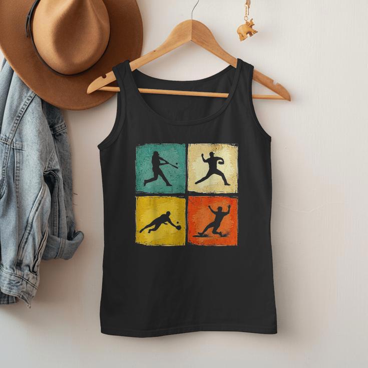 Retro Style Baseball Lover Playing Men Women Kids Baseball Men Tank Top