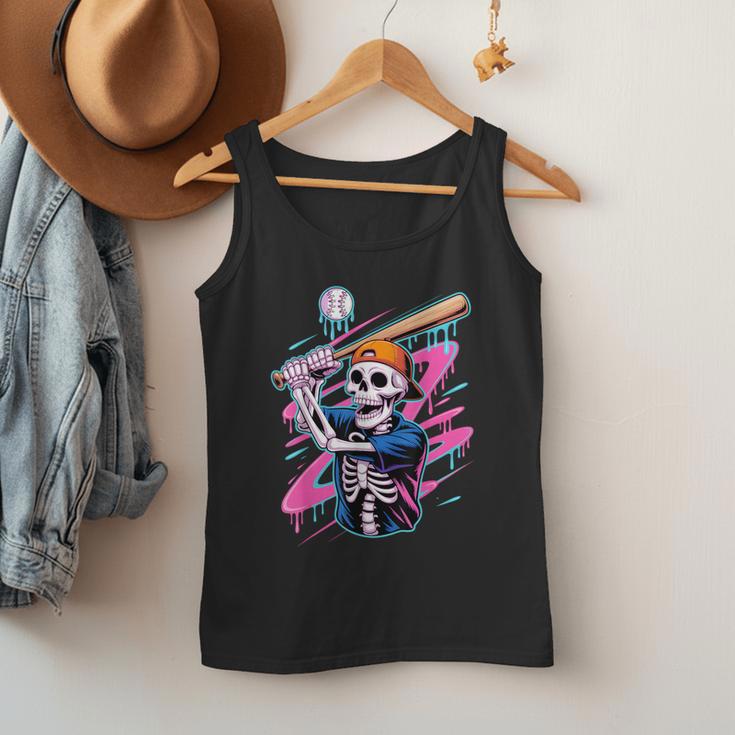 Skeleton Baseball Drip Boy Youth Dripping Baseball Halloween Men Tank Top