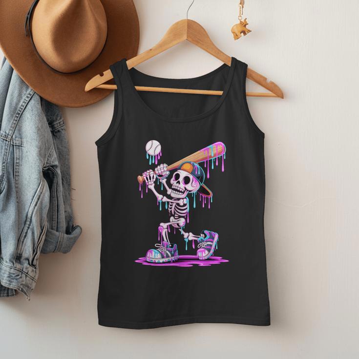 Skeleton Baseball Drip Boys Youth Kids Halloween Men Tank Top