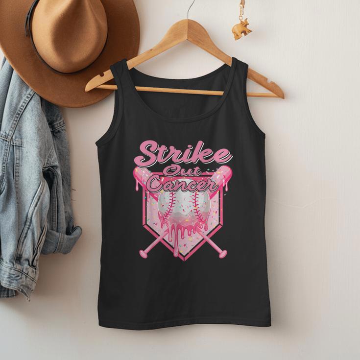 Strike Out Breast Cancer Baseball Drip For Boys Youth Men Tank Top