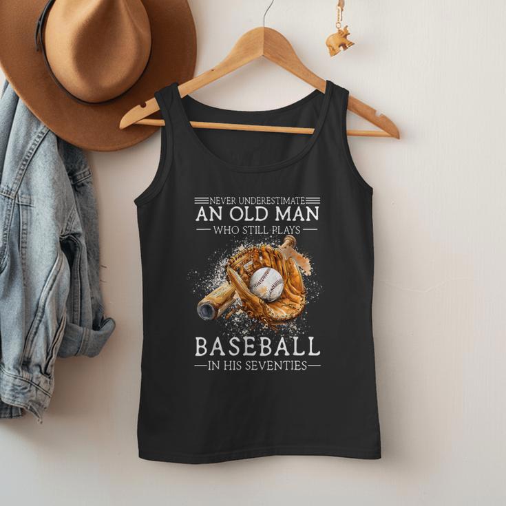 Never Underestimate An Old Man Who Still Plays Baseball Men Tank Top Never Underestimate An Old Man Who Still Plays Baseball Men Tank Top