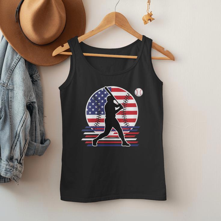 Women's Batter Patriotic American Flag Baseball Silks Men Tank Top Women's Batter Patriotic American Flag Baseball Silks Men Tank Top