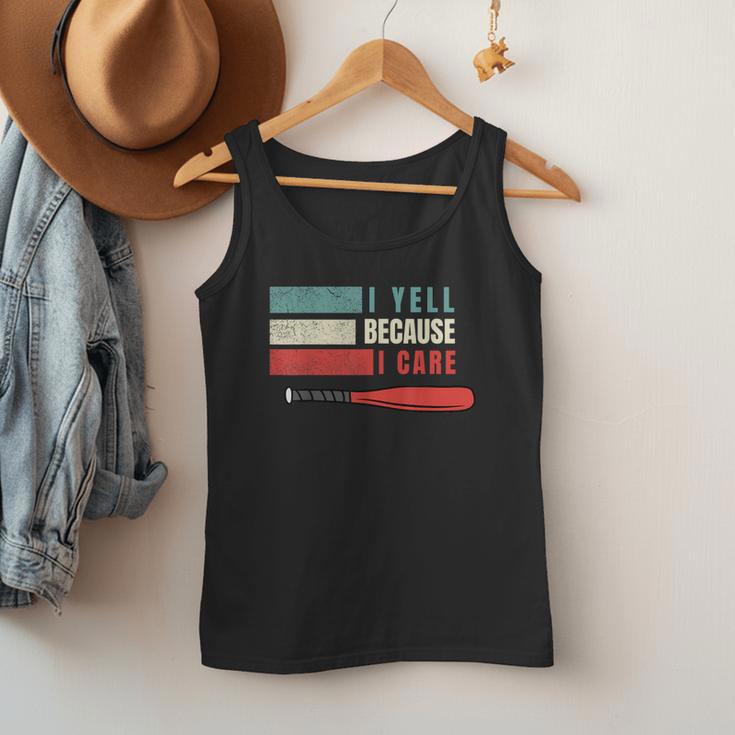 I Yell Because I Care Baseball Dads T-Shirt Men Tank Top