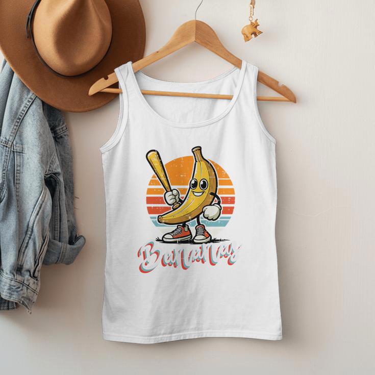 Bananas Baseball Sunset Retro Fruit Sports Boys Kids Men Premium Tri-Blend Men Tank Top