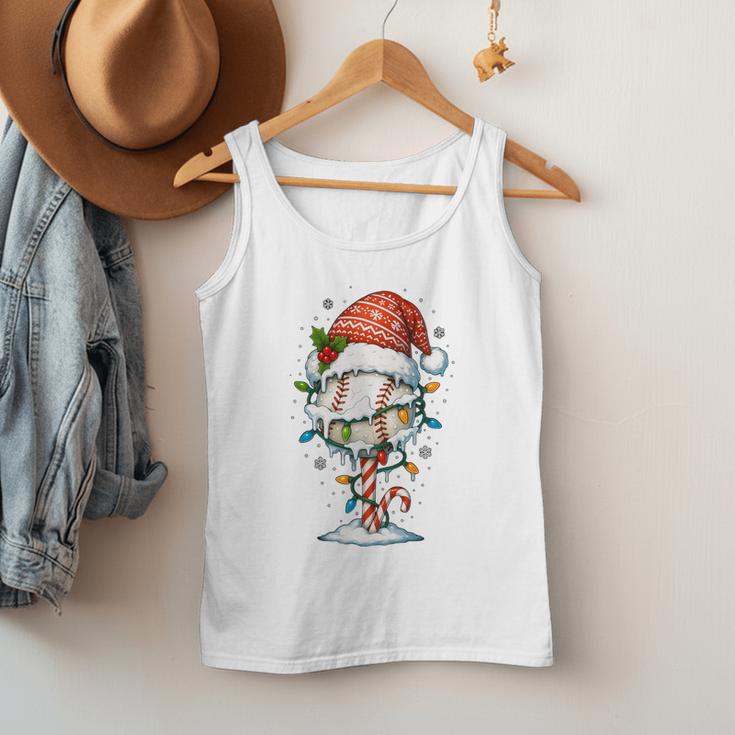 Baseball Christmas Ball Hat Snow Winter Premium Tri-Blend Men Tank Top