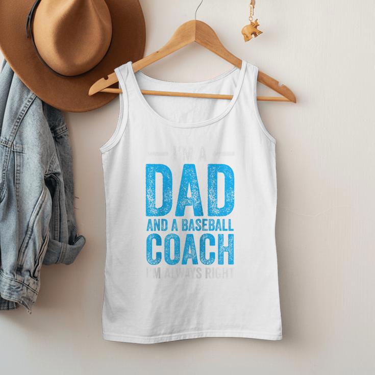 Baseball Dad Coach Father's Day Raglan Baseball Tee Men Tank Top