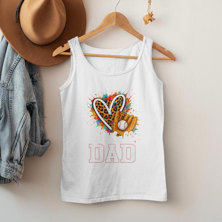 Baseball Dad Leopard Heart Colorful Premium Men Tank Top