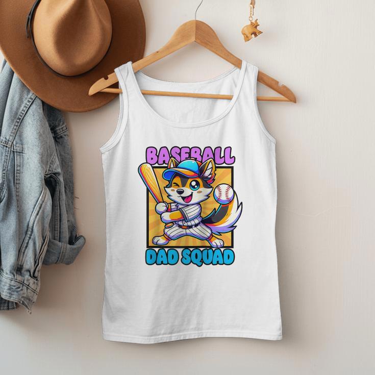 Baseball Dad Squad Fox On The Bat Raglan Baseball Tee Men Tank Top