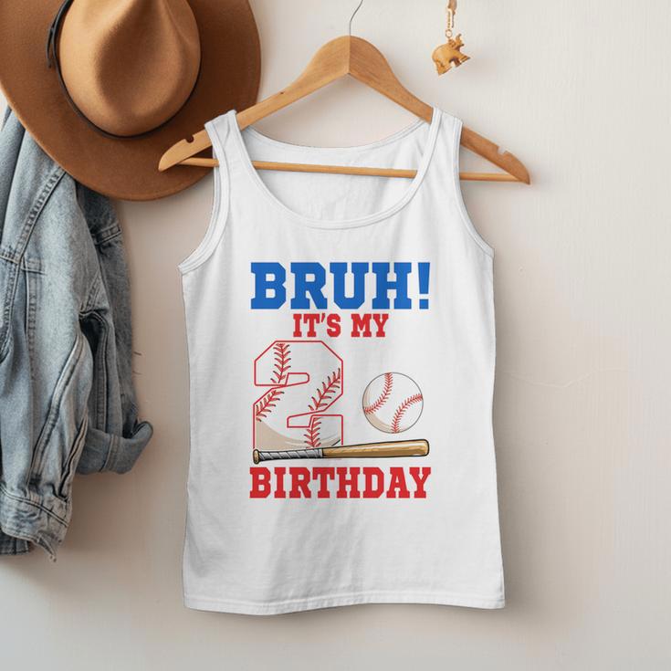 Bruh It's My 2nd Birthday Boy Baseball Themed Party Men Tank Top