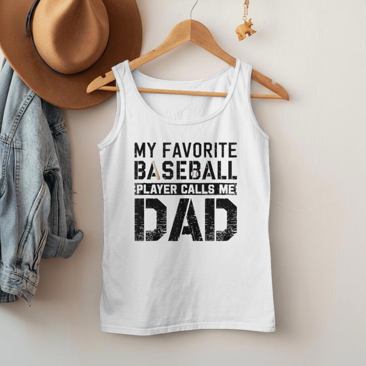 Retro Baseball Dad My Favorite Baseball Player Calls Me Dad Men Tank Top