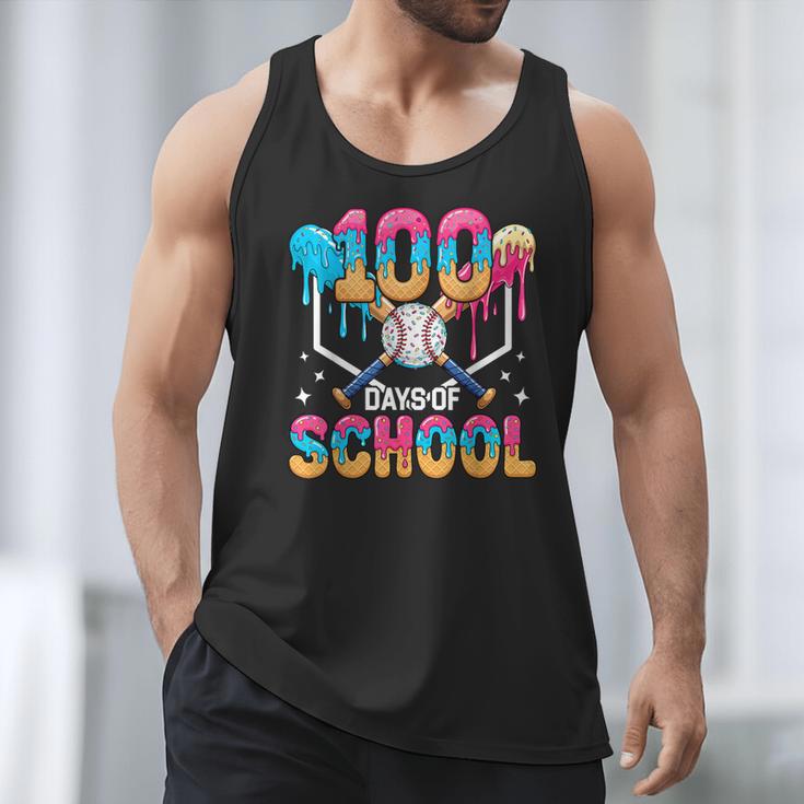 100 Days Of School Baseball Boys Ice Cream Drip 100th Day Men Tank Top 100 Days Of School Baseball Boys Ice Cream Drip 100th Day Men Tank Top