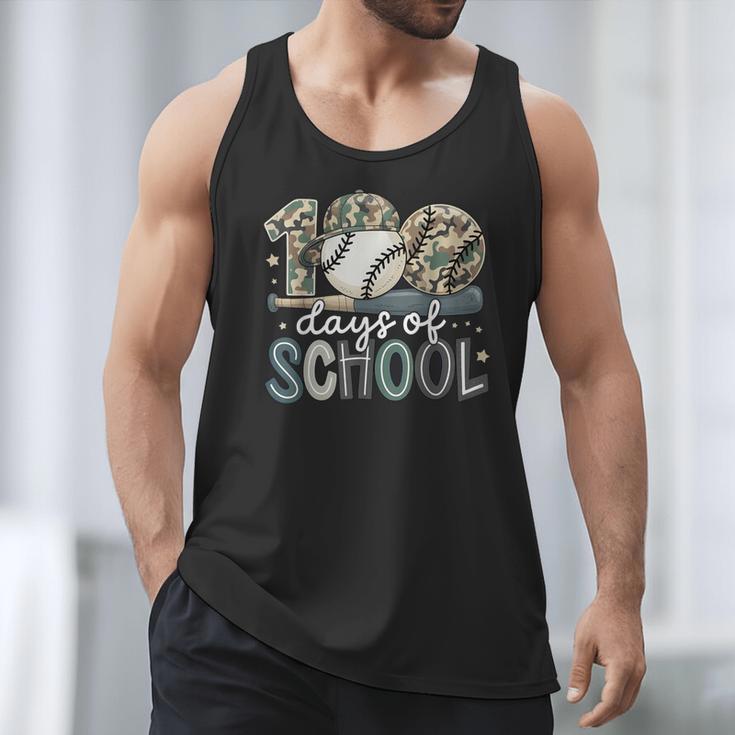 100 Days Of School Baseball Camo Camo Cap Boy School Men Tank Top