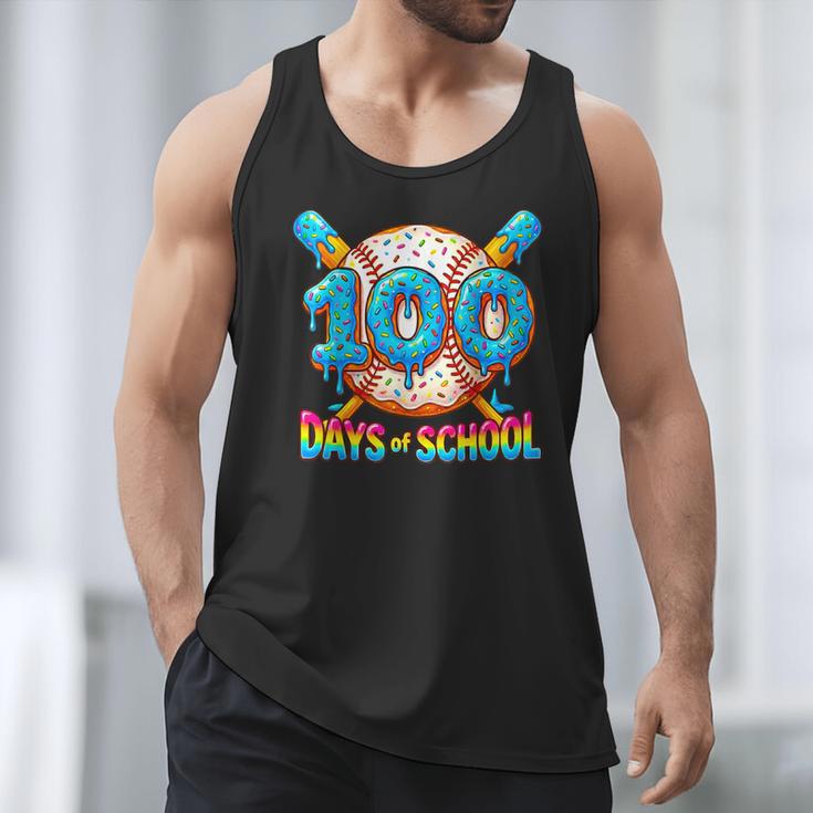 100 Days Of School Baseball Drip Boys 100th Day Of School Men Tank Top