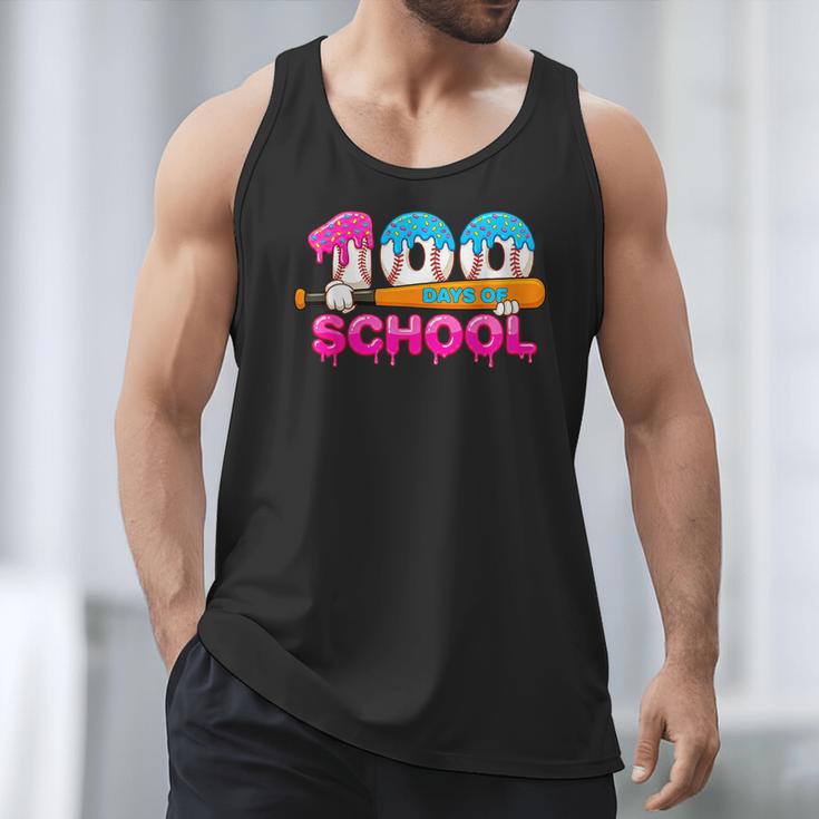 100 Days Of School Baseball Ice Cream Drip For Teacher Kid Men Tank Top 100 Days Of School Baseball Ice Cream Drip For Teacher Kid Men Tank Top