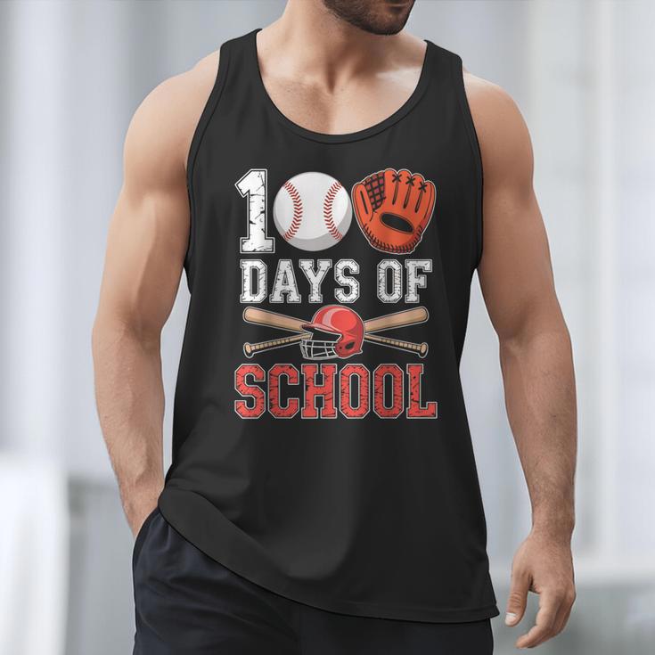 100 Days Of School Baseball Player Teacher Student Men Tank Top 100 Days Of School Baseball Player Teacher Student Men Tank Top