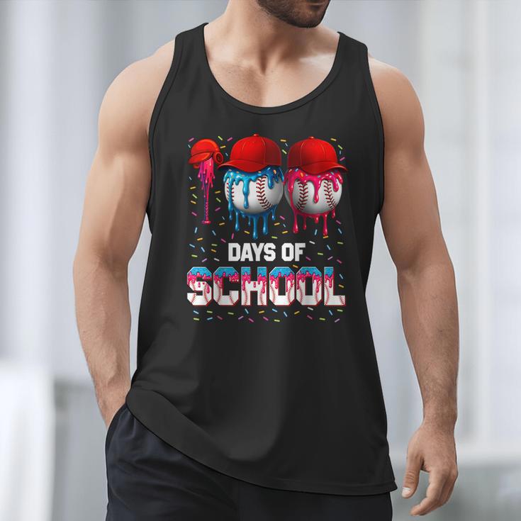 100 Days Of School Dripping Baseball 100th Day Teacher Boy Men Tank Top 100 Days Of School Dripping Baseball 100th Day Teacher Boy Men Tank Top
