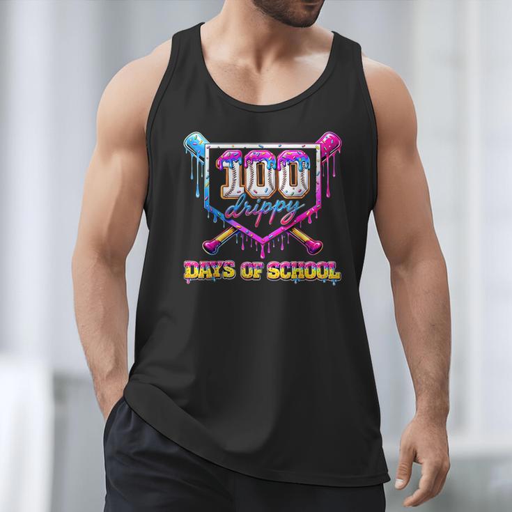 100 Drippy Days Of School Baseball For Boy Kids Men Tank Top