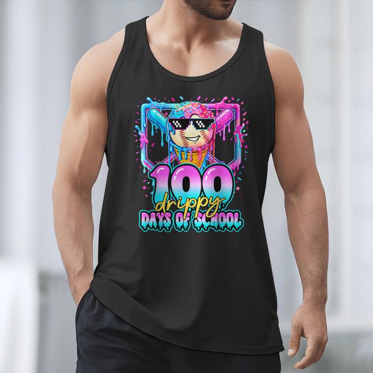 100 Drippy Days Of School Baseball Ice Cream 100th Day Boys Men Tank Top 100 Drippy Days Of School Baseball Ice Cream 100th Day Boys Men Tank Top