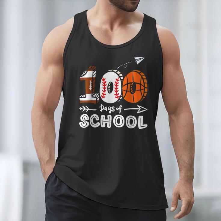 100th Day Of School Basketball Baseball Football Kids Boys Men Tank Top