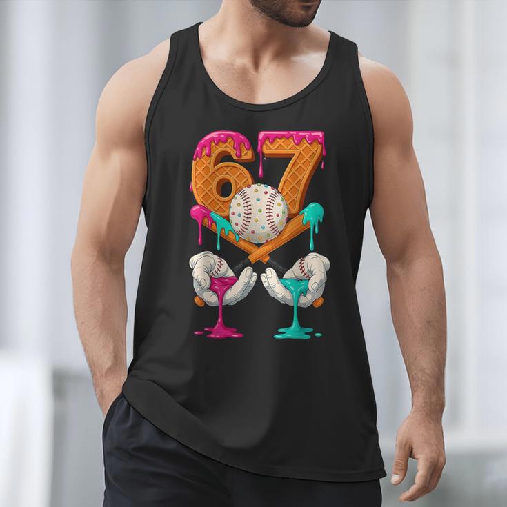 6 7 Ice Cream Drip Baseball Number 67 Player Boy Girl Kids Men Tank Top 6 7 Ice Cream Drip Baseball Number 67 Player Boy Girl Kids Men Tank Top