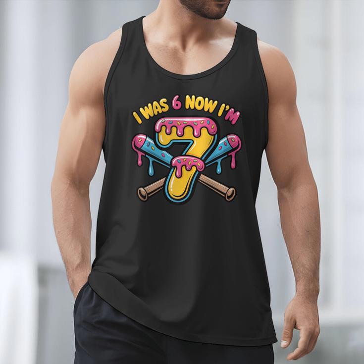 I Was 6 Now I'm 7 Dripping Ice Cream Baseball 67 Drip Men Tank Top I Was 6 Now I'm 7 Dripping Ice Cream Baseball 67 Drip Men Tank Top