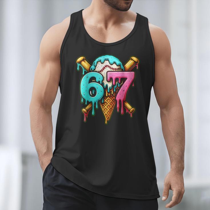67 Baseball Ice Cream Drip Kids Men Tank Top