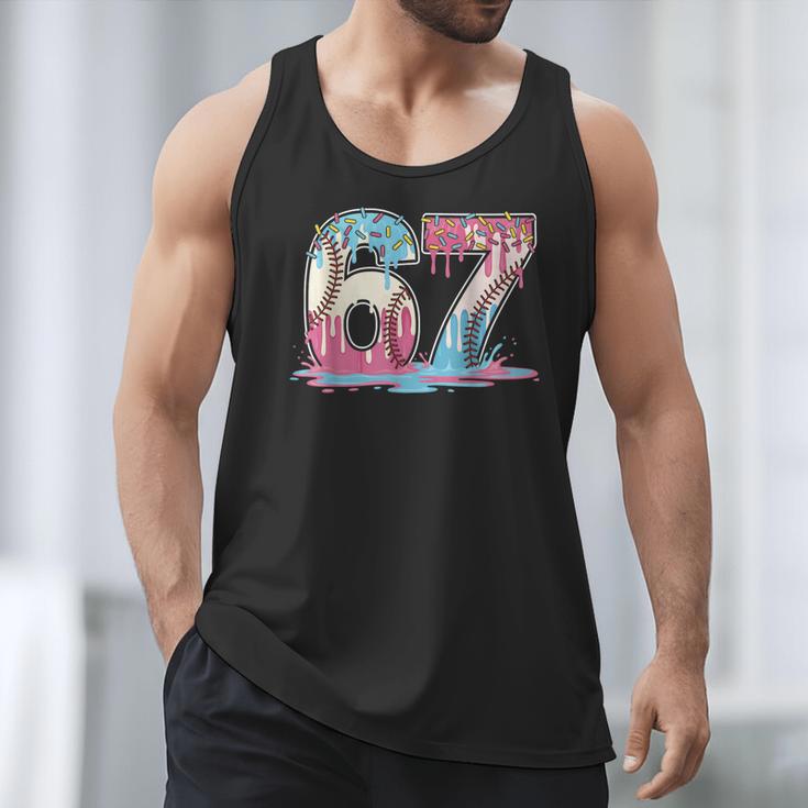 67 Baseball Ice Cream Drip Meme Six Seven Gen Alpha Men Tank Top