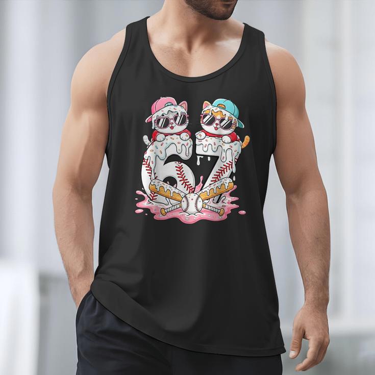 67 Meme Kawaii Cats Baseball Ice Cream Drip 6 7 Kids Men Tank Top 67 Meme Kawaii Cats Baseball Ice Cream Drip 6 7 Kids Men Tank Top