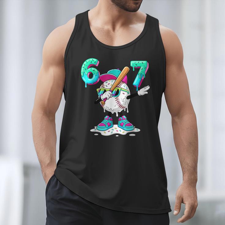 67 Meme Six Seven Meme Baseball Dapping Ice Cream Drip Men Tank Top