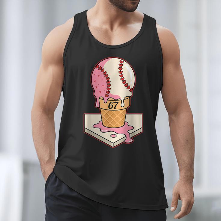 67 Tee Baseball Creamy Dripping Graphic Sixty-Seven Clothes Men Tank Top 67 Tee Baseball Creamy Dripping Graphic Sixty-Seven Clothes Men Tank Top