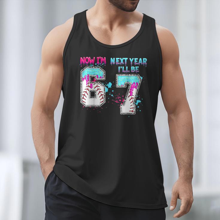 6th Birthday Now I'm 6 Next Year I'Ll Be 7 Baseball Drip 67 Men Tank Top