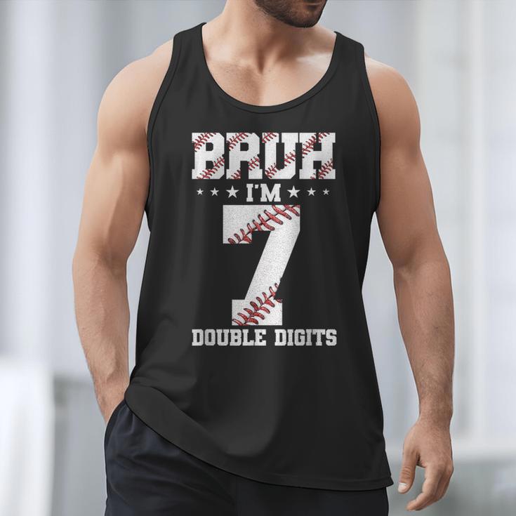 7th Birthday Baseball Bruh I'm 7 Double Digits 7 Years Old Men Tank Top 7th Birthday Baseball Bruh I'm 7 Double Digits 7 Years Old Men Tank Top