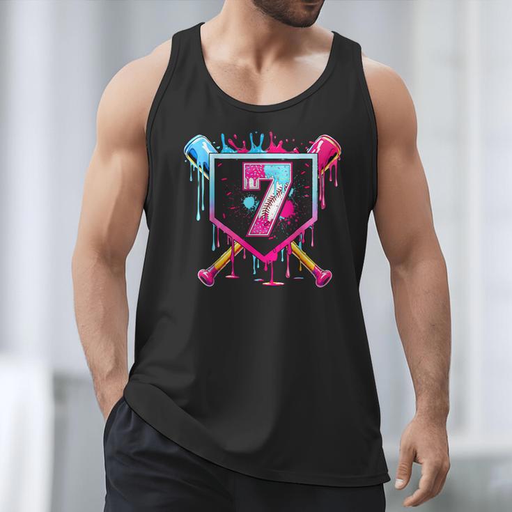 7th Birthday Boys Baseball Ice Cream Drip Boys Baseball Men Tank Top 7th Birthday Boys Baseball Ice Cream Drip Boys Baseball Men Tank Top