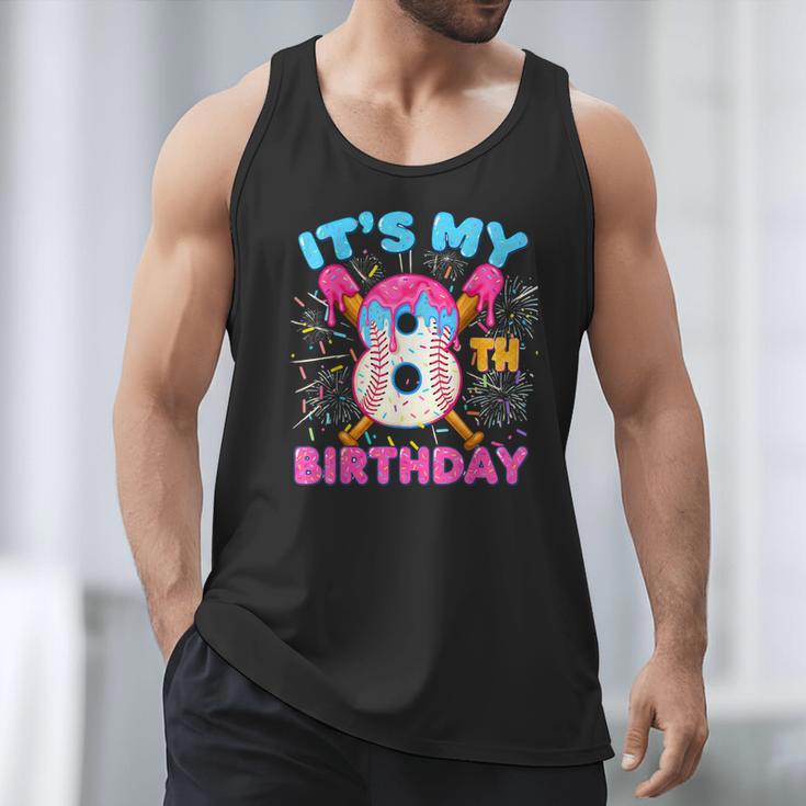 8th Birthday Baseball 8 Year Old Ice Cream Drip Boy Baseball Men Tank Top 8th Birthday Baseball 8 Year Old Ice Cream Drip Boy Baseball Men Tank Top