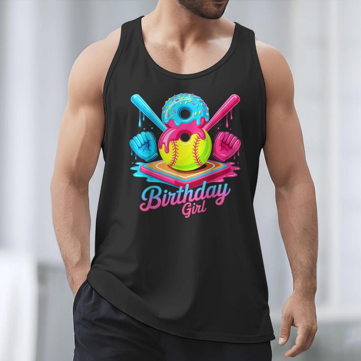 8th Birthday Baseball Ice Cream Drip 8 Years Old Girls B-Day Men Tank Top