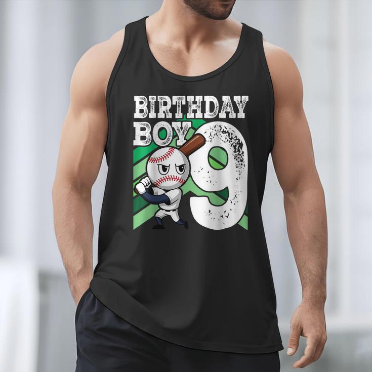 9th Birthday Baseball Birthday Party 9th Birthday Boy Men Tank Top