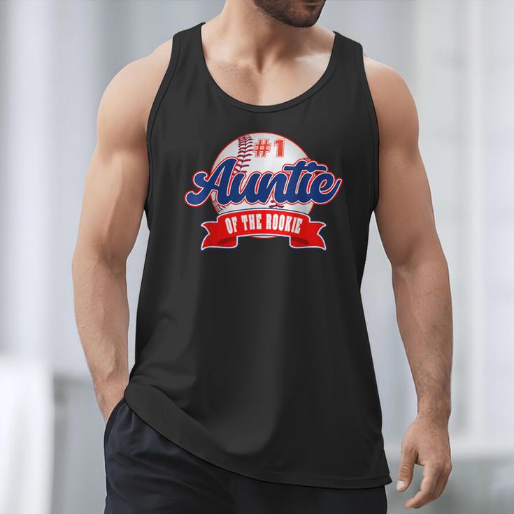Auntie Rookie Of Year 1st Birthday Baseball Theme Matching Men Tank Top