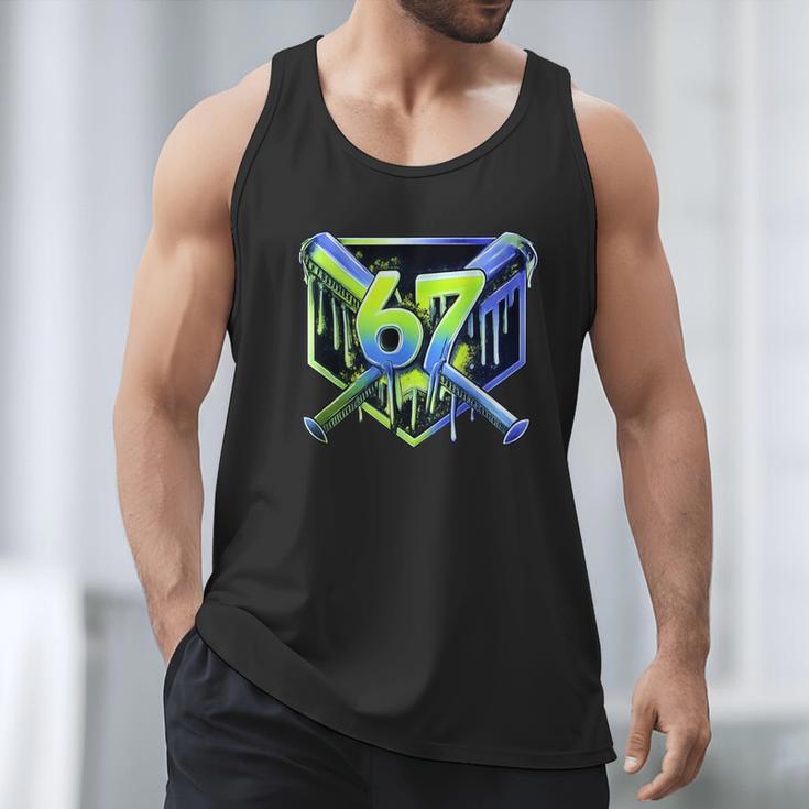 Awesome 67 Baseball Drip Effect Baseball 6-7 Meme Graphic Men Tank Top Awesome 67 Baseball Drip Effect Baseball 6-7 Meme Graphic Men Tank Top