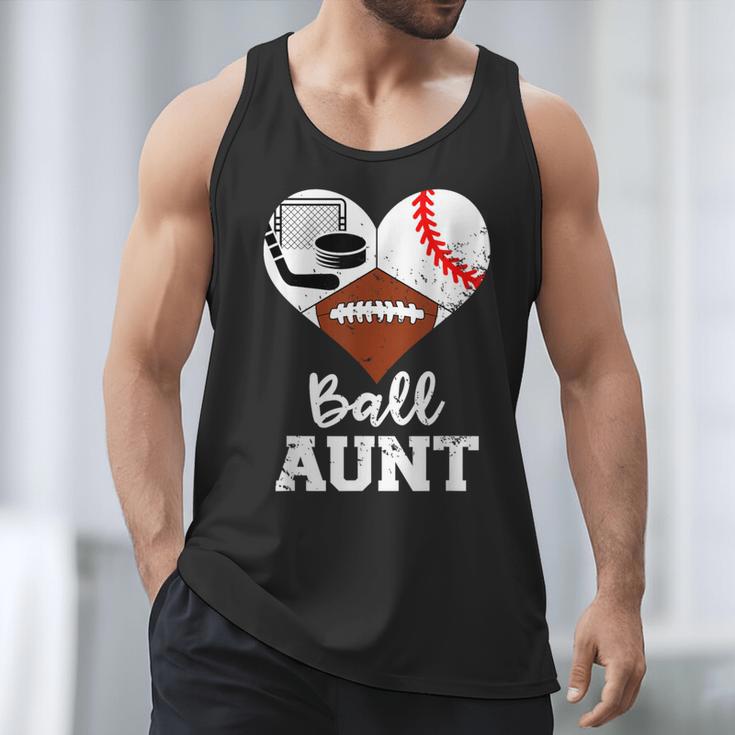 Ball Aunt Heart Football Baseball Hockey Game Day Men Tank Top