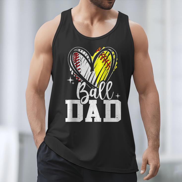 Ball Dad Softball Baseball Dad Daddy Men Tank Top