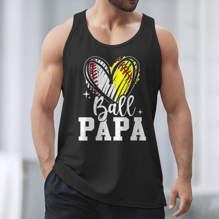 Ball Papa Softball Baseball Dad Fathers Day Men Tank Top Ball Papa Softball Baseball Dad Fathers Day Men Tank Top