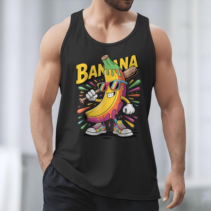 Banana Baseball Cartoon Cool Sports Kids Teens Men Tank Top Banana Baseball Cartoon Cool Sports Kids Teens Men Tank Top