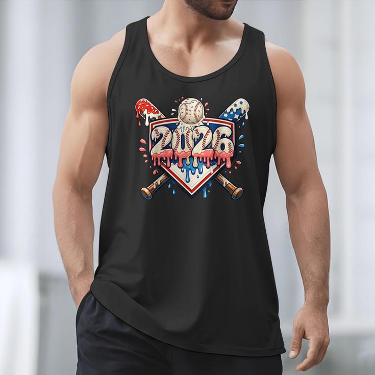 Baseball 2026 Ice Cream Drip Bats For Boys Birthday Graphic Men Tank Top Baseball 2026 Ice Cream Drip Bats For Boys Birthday Graphic Men Tank Top
