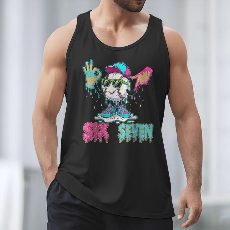 Baseball 67 Drip Six Seven Hand Signs Ice Cream Meme Men Tank Top