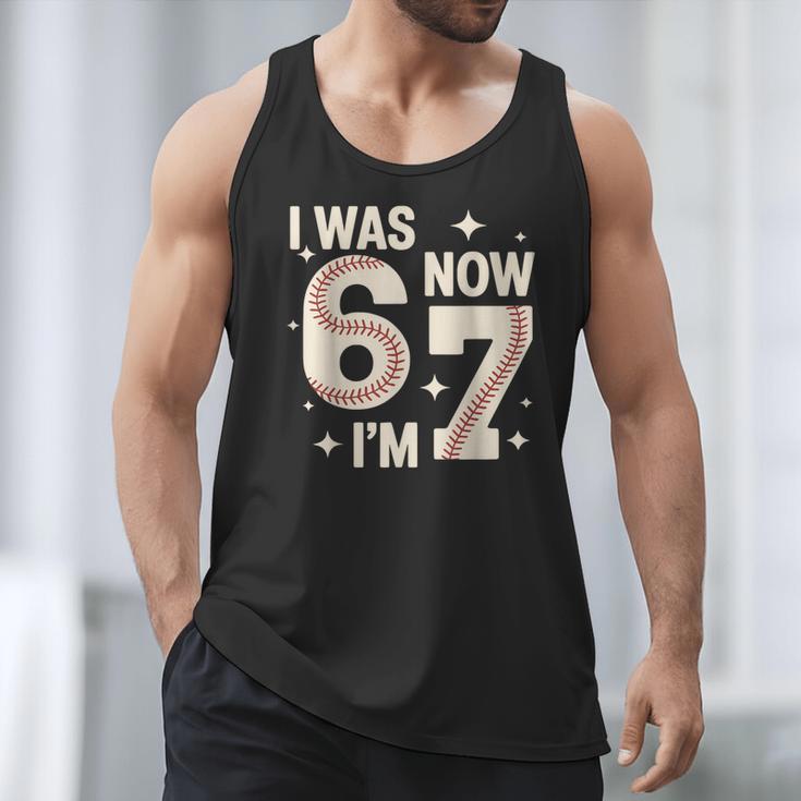 Baseball 7th Birthday 6 7 Years Old I Was 6 Now I'm 7 Men Tank Top Baseball 7th Birthday 6 7 Years Old I Was 6 Now I'm 7 Men Tank Top